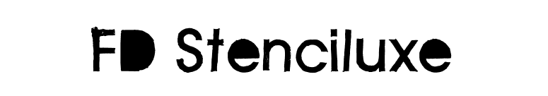 FD Stenciluxe font preview