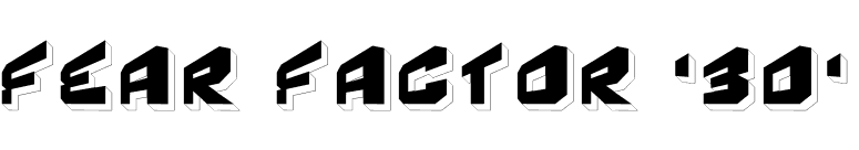 Fear Factor '3D' font preview