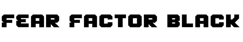 Fear Factor Black font preview