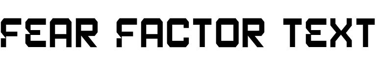 Fear Factor Text font preview