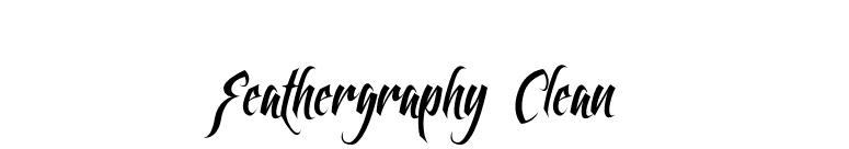 Feathergraphy Clean font preview