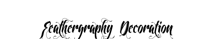 Feathergraphy Decoration font preview