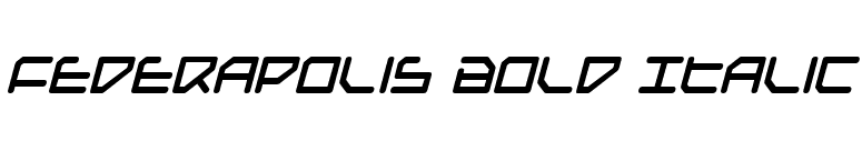 Federapolis Bold Italic font preview