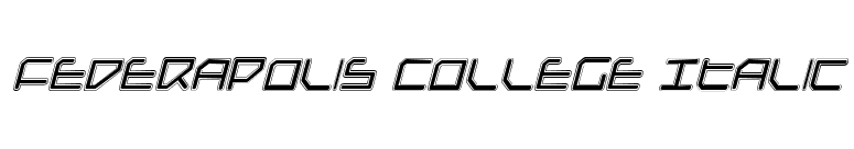 Federapolis College Italic font preview