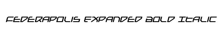 Federapolis Expanded Bold Italic font preview