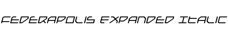Federapolis Expanded Italic font preview