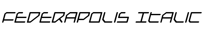 Federapolis Italic font preview