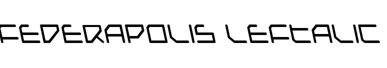 Federapolis Leftalic font preview