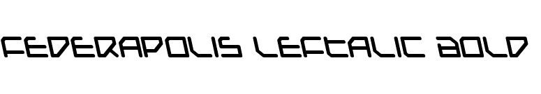 Federapolis Leftalic Bold font preview