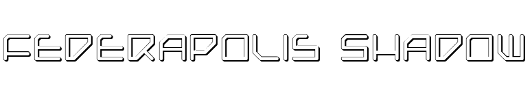 Federapolis Shadow font preview
