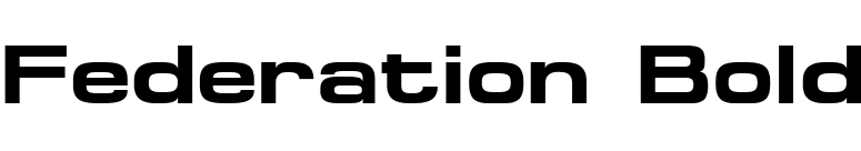 Federation Bold font preview