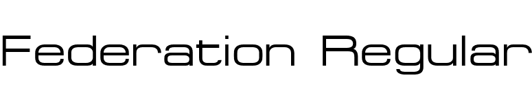 Federation Regular font preview