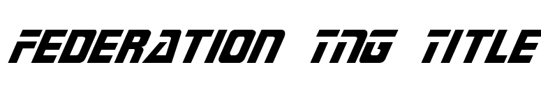 Federation TNG Title font preview