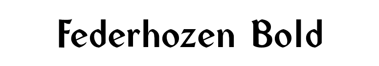 Federhozen Bold font preview