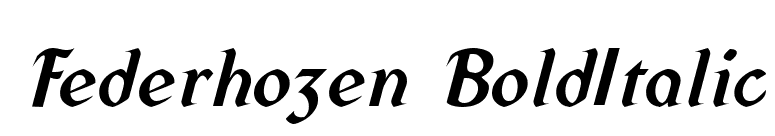 Federhozen BoldItalic font preview