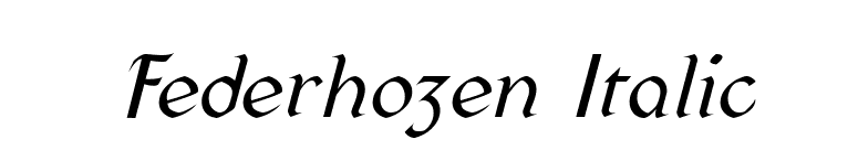 Federhozen Italic font preview