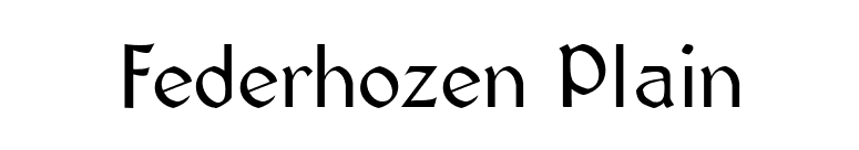 Federhozen Plain font preview