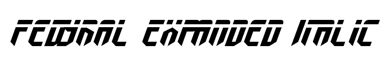Fedyral Expanded Italic font preview