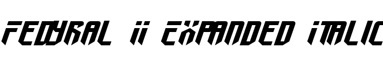 Fedyral II Expanded Italic font preview