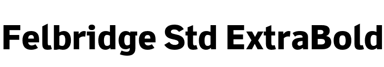 Felbridge Std ExtraBold font preview