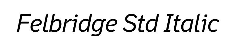 Felbridge Std Italic font preview