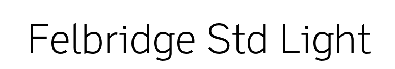 Felbridge Std Light font preview