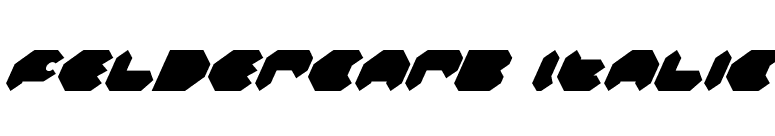 Feldercarb Italic font preview
