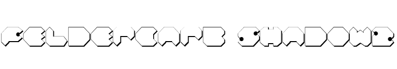 Feldercarb Shadow2 font preview