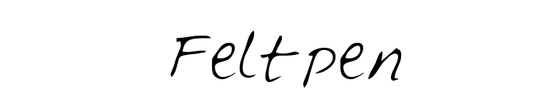 Feltpen font preview