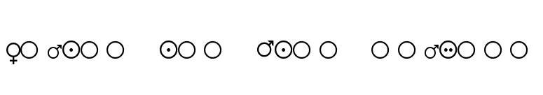 Female and Male Symbols font preview
