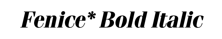 Fenice* Bold Italic font preview