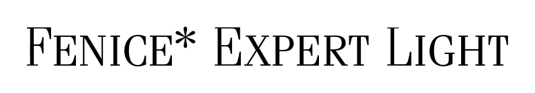 Fenice* Expert Light font preview