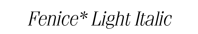 Fenice* Light Italic font preview