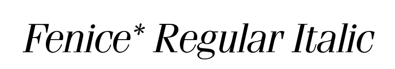 Fenice* Regular Italic font preview