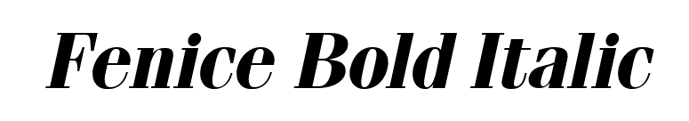 Fenice Bold Italic font preview