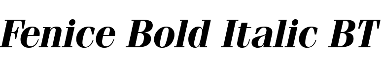Fenice Bold Italic BT font preview