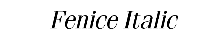 Fenice Italic font preview