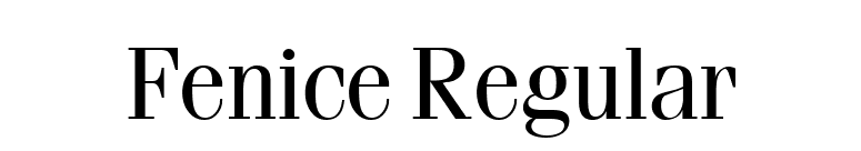 Fenice Regular font preview