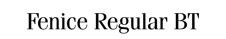 Fenice Regular BT font preview