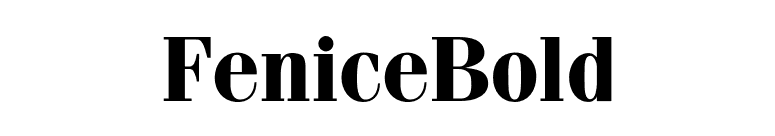 FeniceBold font preview