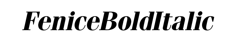 FeniceBoldItalic font preview