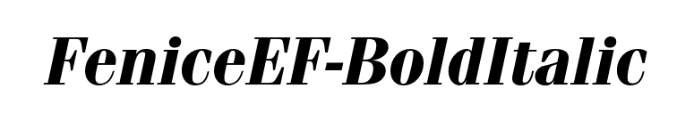 FeniceEF-BoldItalic font preview