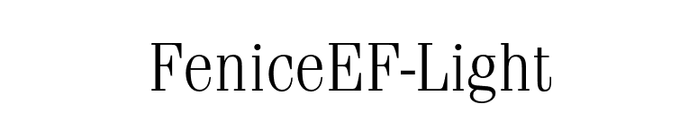 FeniceEF-Light font preview