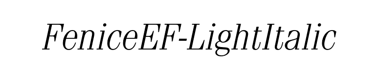 FeniceEF-LightItalic font preview