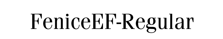 FeniceEF-Regular font preview