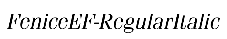 FeniceEF-RegularItalic font preview