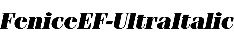 FeniceEF-UltraItalic font preview