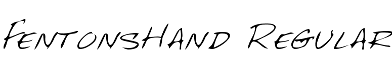 FentonsHand Regular font preview