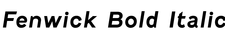 Fenwick Bold Italic font preview