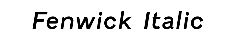 Fenwick Italic font preview